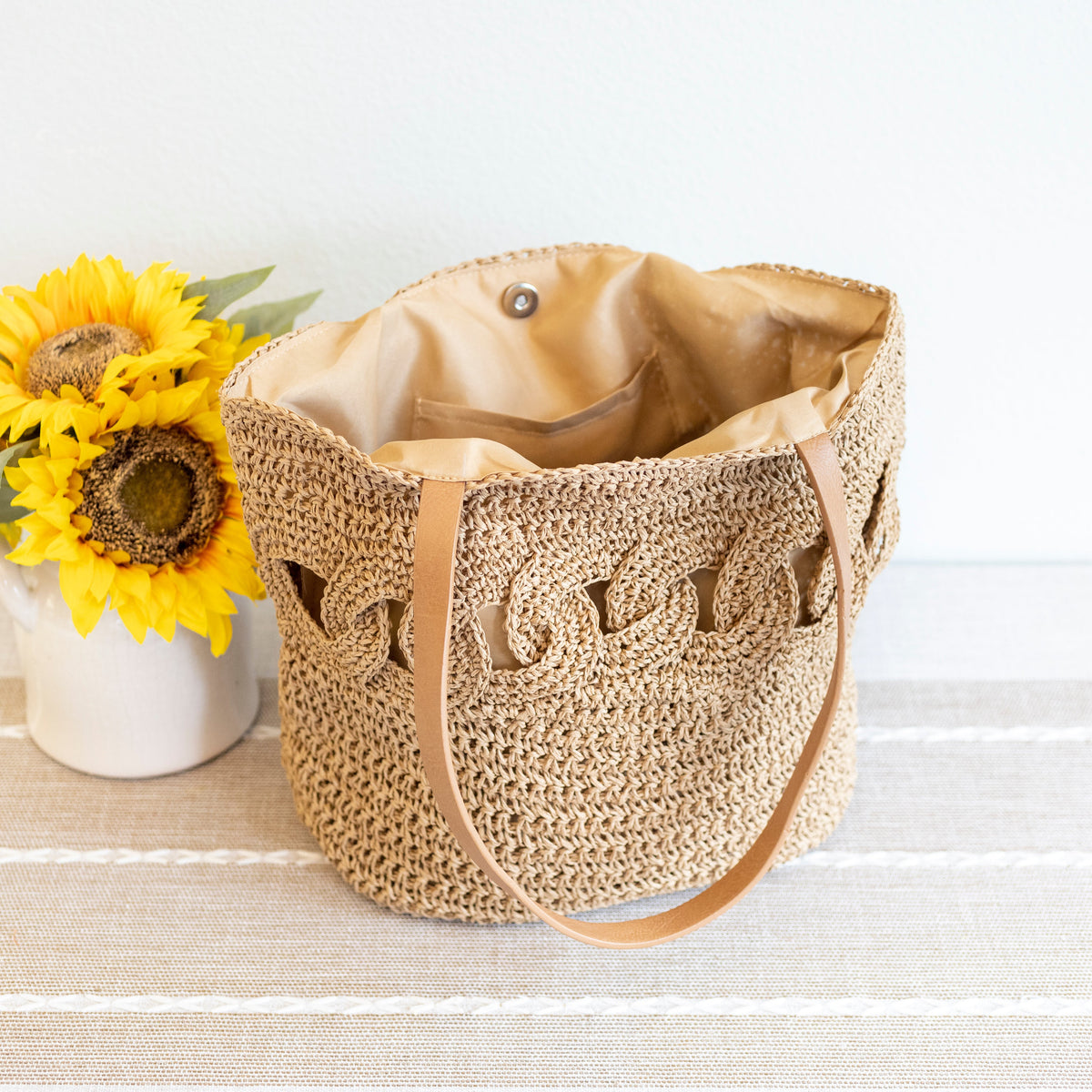 Women’s Beach Straw Woven Tote Bag for Beach, Vacation & Summer Outfits