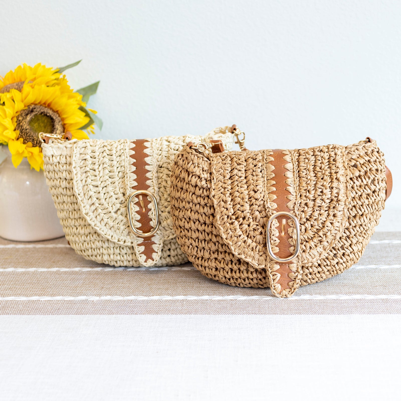 Women’s Straw Woven Crossbody Bag for Beach, Vacation & Summer Outfits