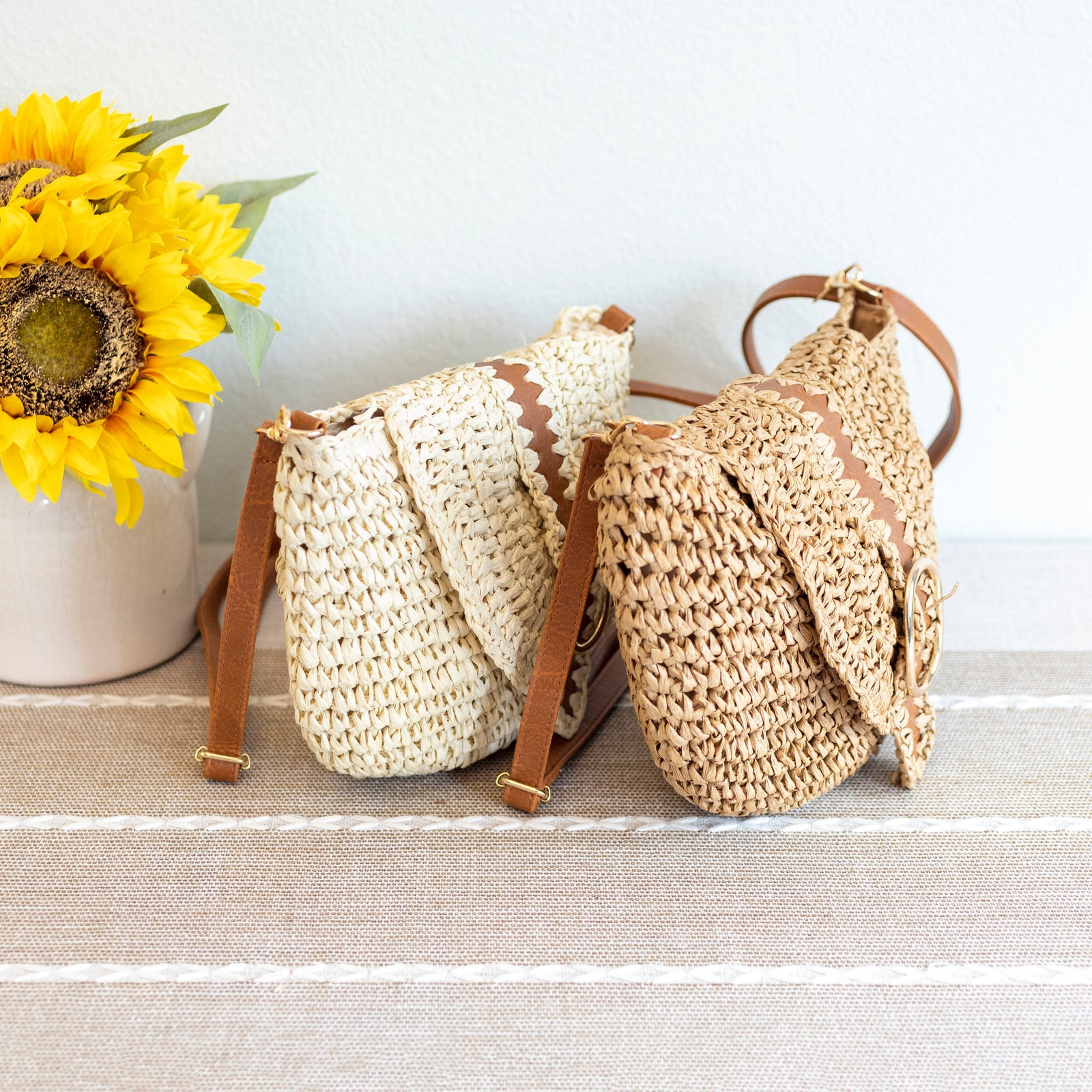 Women’s Straw Woven Crossbody Bag for Beach, Vacation & Summer Outfits