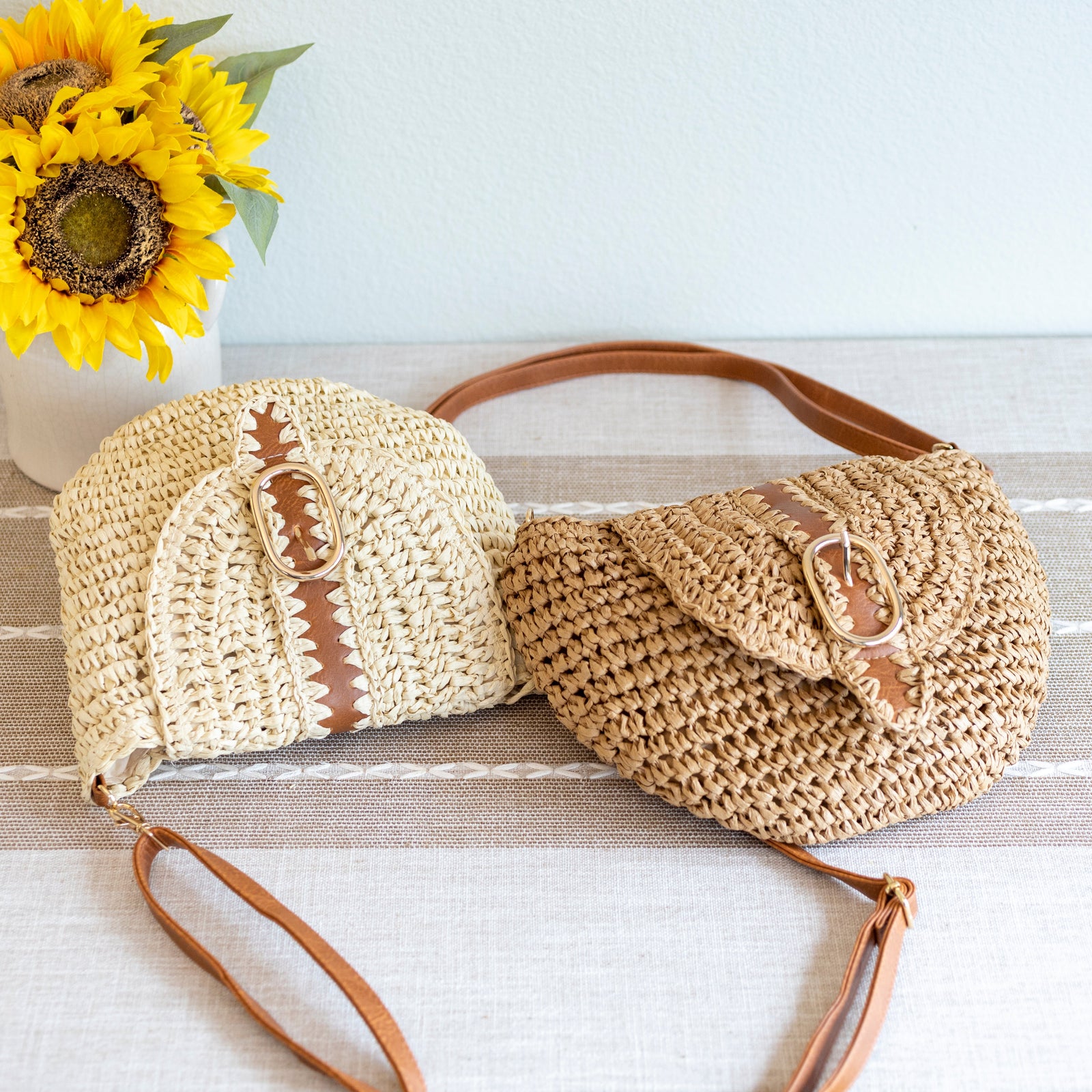 Women’s Straw Woven Crossbody Bag for Beach, Vacation & Summer Outfits