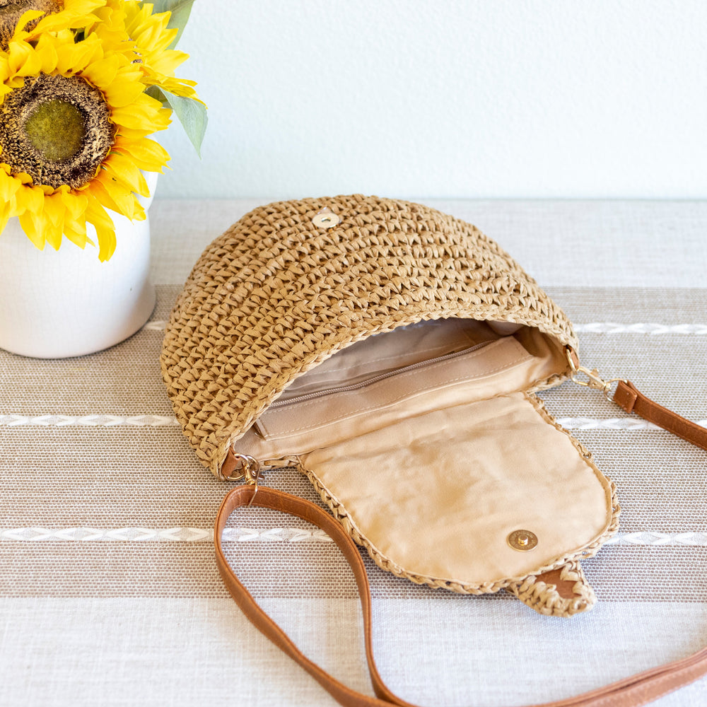 Women’s Straw Woven Crossbody Bag for Beach, Vacation & Summer Outfits