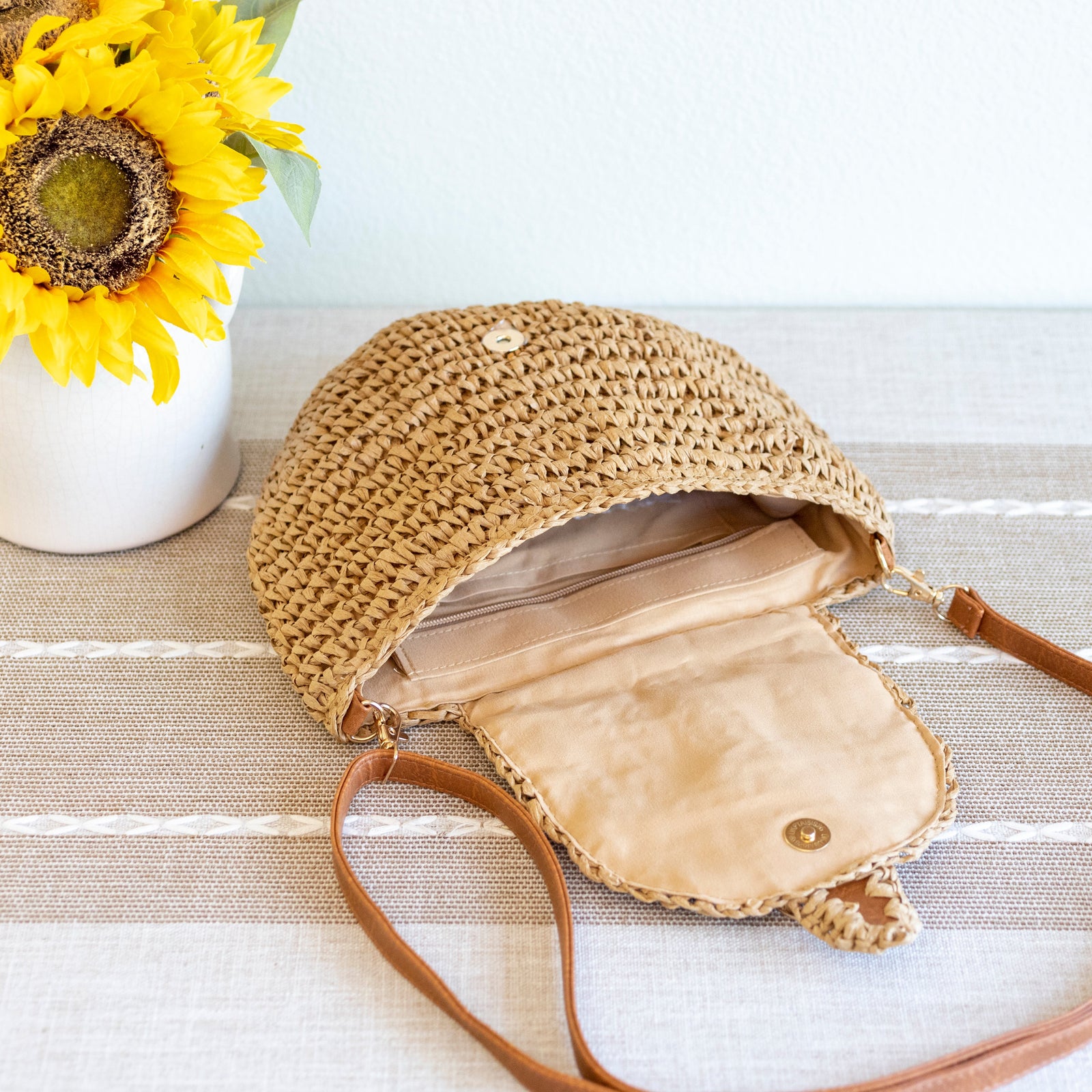 Women’s Straw Woven Crossbody Bag for Beach, Vacation & Summer Outfits