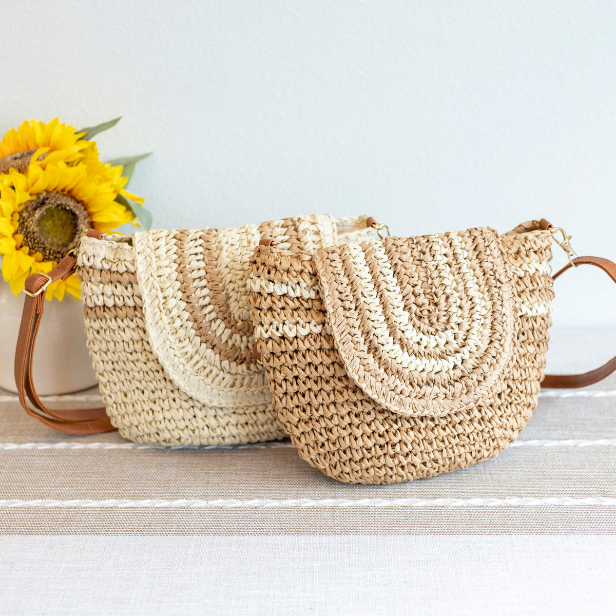 Women’s Straw Woven Crossbody Bag for Beach, Vacation & Summer Outfits