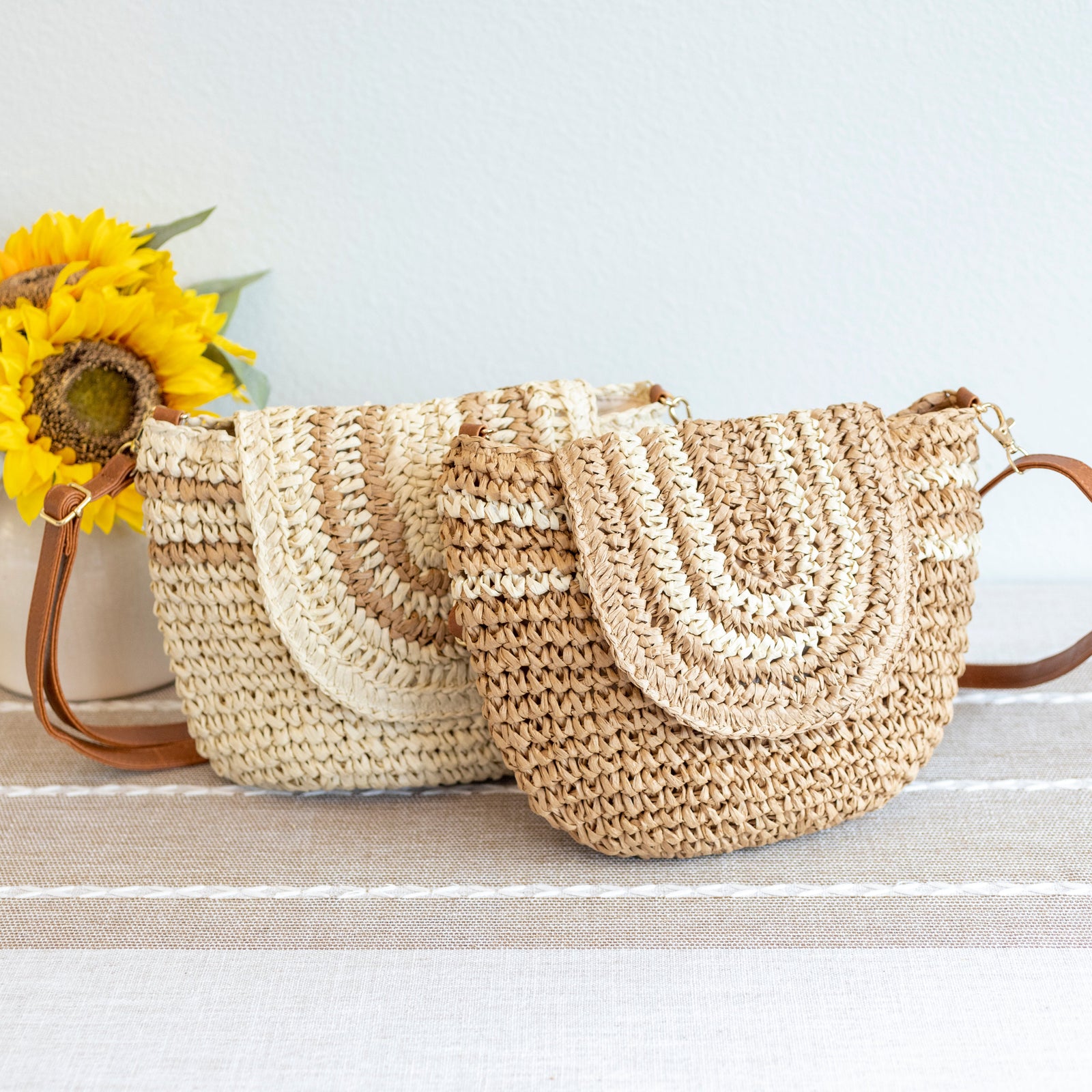 Women’s Straw Woven Crossbody Bag for Beach, Vacation & Summer Outfits