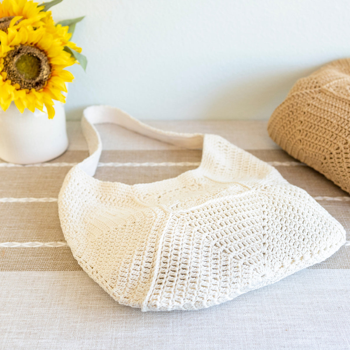 Women’s Boho Crochet Shoulder Bag Tote Bag for Boho Everyday Style & Gifts