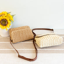 Women’s Straw Woven Messenger Bag with Flap for Beach, Vacation & Summer Outfits