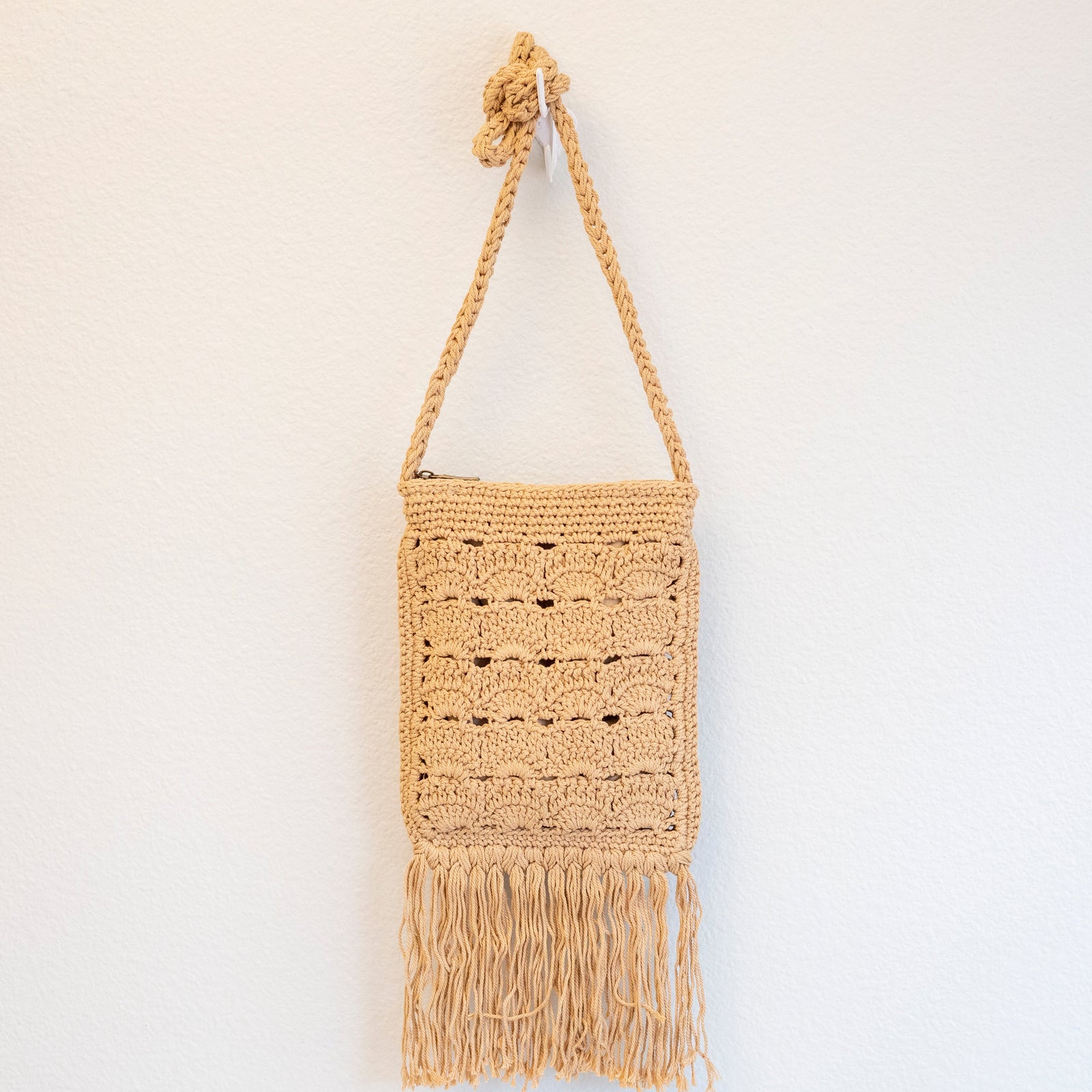 Women’s Crochet Cotton Handmade Bohemian Tassel Beach Small Bag Tote Bag for Boho Everyday Style & Gifts