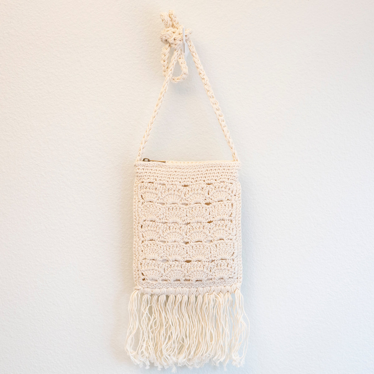 Women’s Crochet Cotton Handmade Bohemian Tassel Beach Small Bag Tote Bag for Boho Everyday Style & Gifts