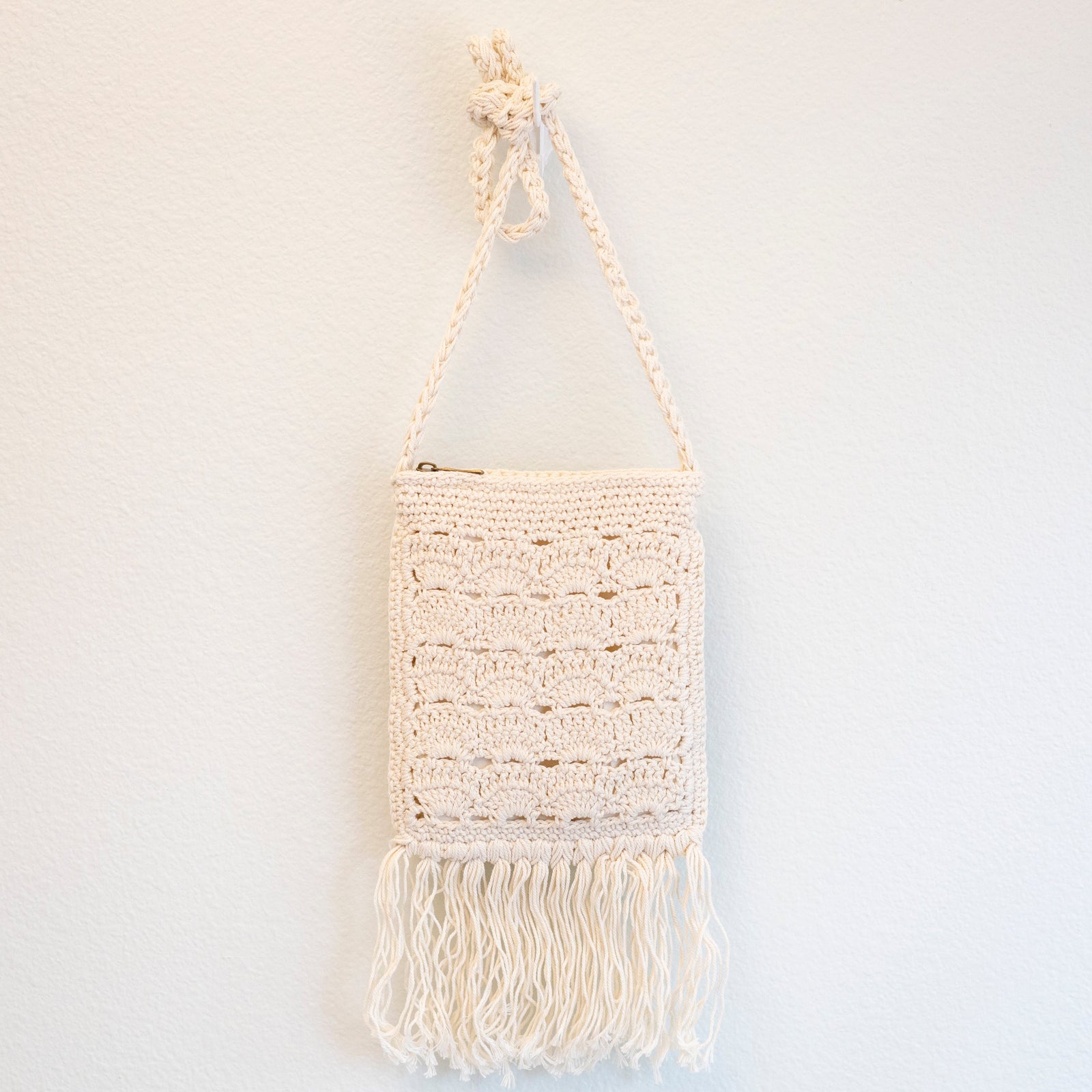 Women’s Crochet Cotton Handmade Bohemian Tassel Beach Small Bag Tote Bag for Boho Everyday Style & Gifts