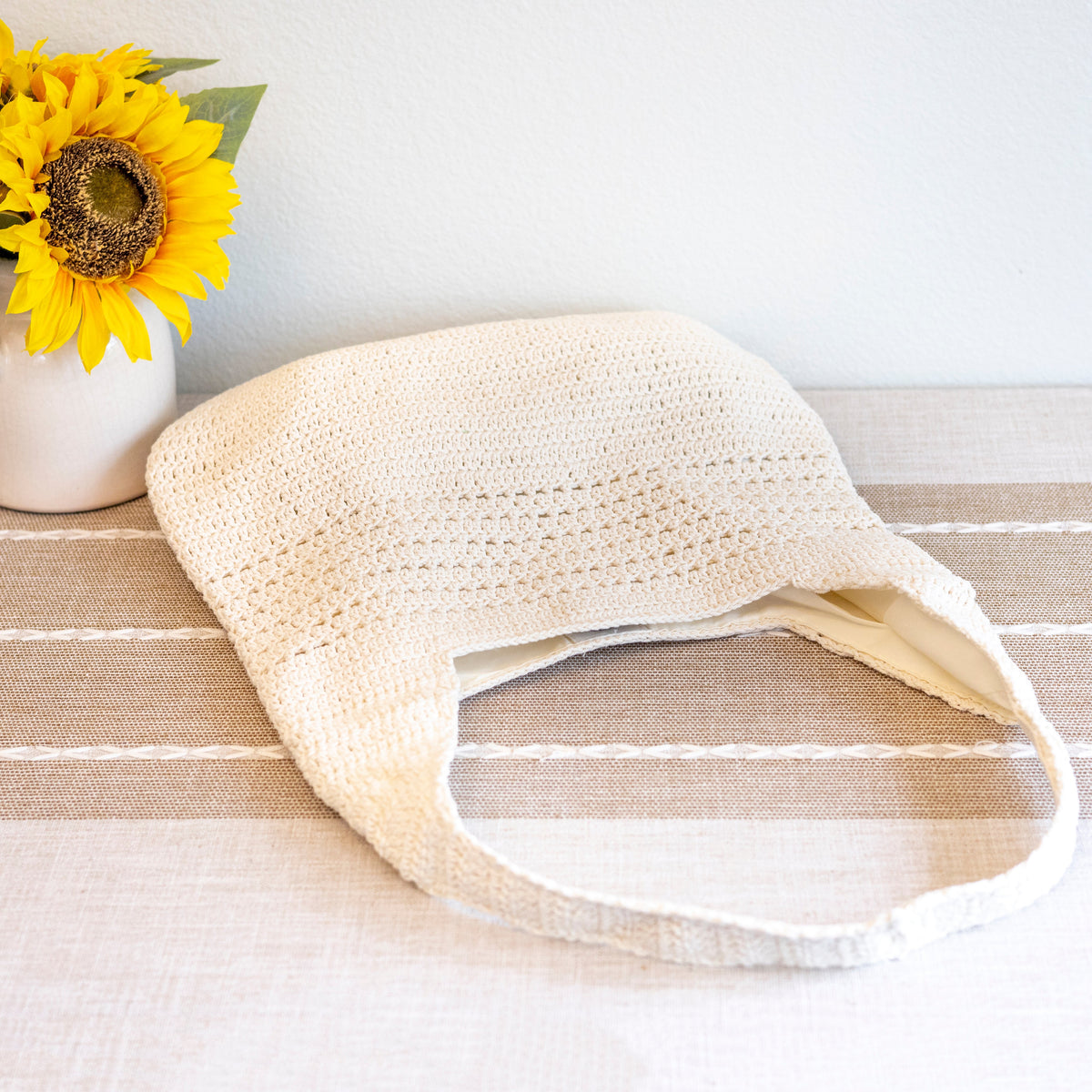 Women’s Retro Cotton Knitted Shoulder Bag for Boho Everyday Style & Gifts
