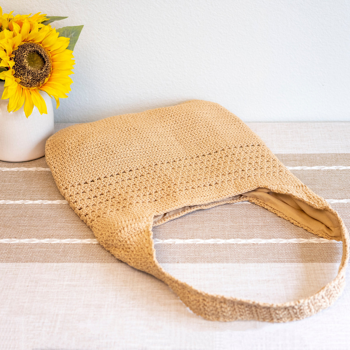 Women’s Retro Cotton Knitted Shoulder Bag for Boho Everyday Style & Gifts