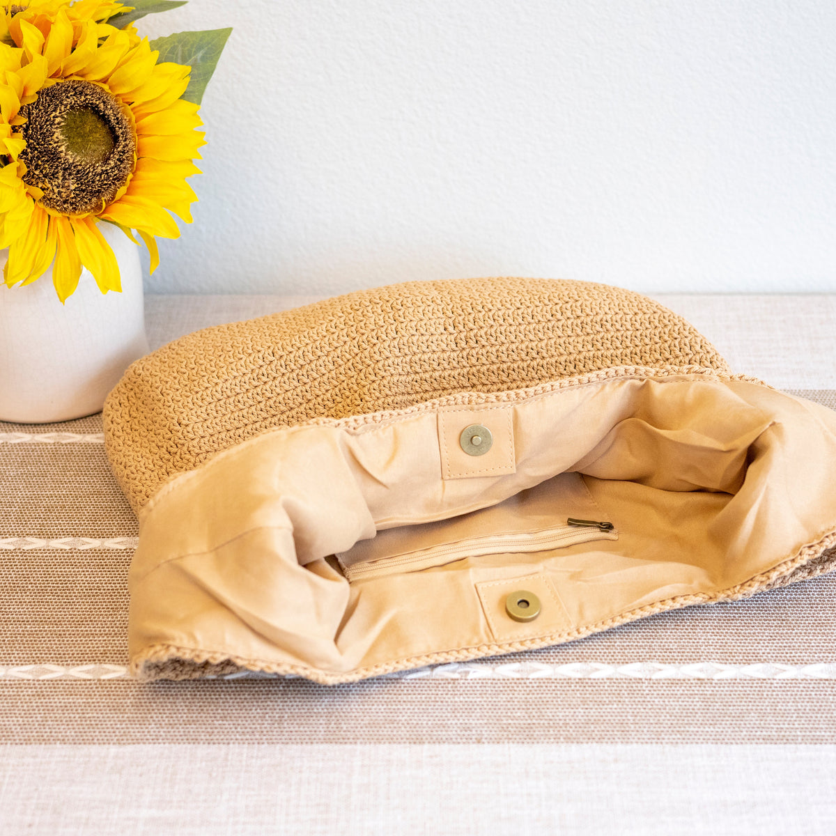 Women’s Retro Cotton Knitted Shoulder Bag for Boho Everyday Style & Gifts