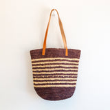 Women’s Soft Raffia Woven Summer Straw Tote with Genuine Leather Straps for Beach, Vacation & Summer Outfits