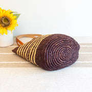 Women’s Soft Raffia Woven Summer Straw Tote with Genuine Leather Straps for Beach, Vacation & Summer Outfits
