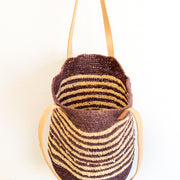 Women’s Soft Raffia Woven Summer Straw Tote with Genuine Leather Straps for Beach, Vacation & Summer Outfits