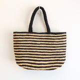 Women’s Raffia Summer Beach Striped Straw Tote Bag for Beach, Vacation & Summer Outfits