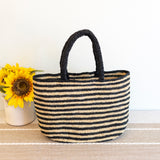 Women’s Raffia Summer Beach Striped Straw Tote Bag for Beach, Vacation & Summer Outfits
