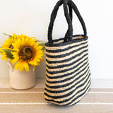 Women’s Raffia Summer Beach Striped Straw Tote Bag for Beach, Vacation & Summer Outfits