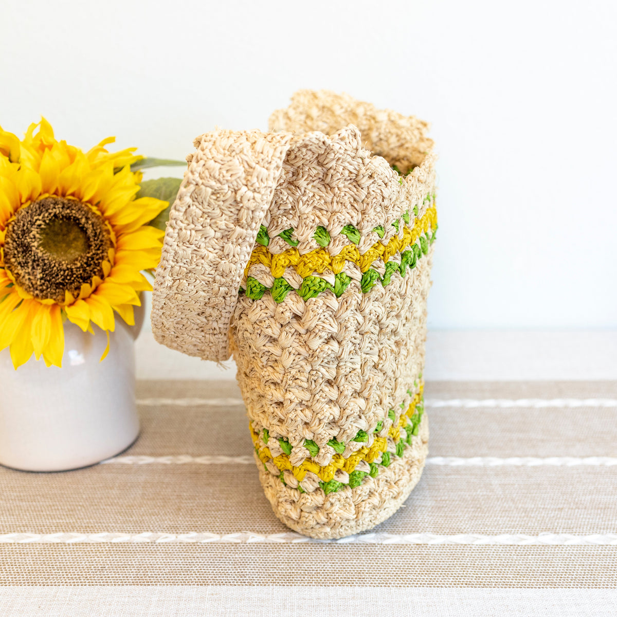 Women’s Summer Raffia Basket Bag with Long Strap for Beach, Vacation & Summer Outfits
