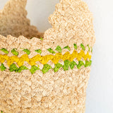 Women’s Summer Raffia Basket Bag with Long Strap for Beach, Vacation & Summer Outfits