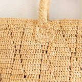 Women’s Hand Woven Raffia Top Handle Beach Bag for Beach, Vacation & Summer Outfits