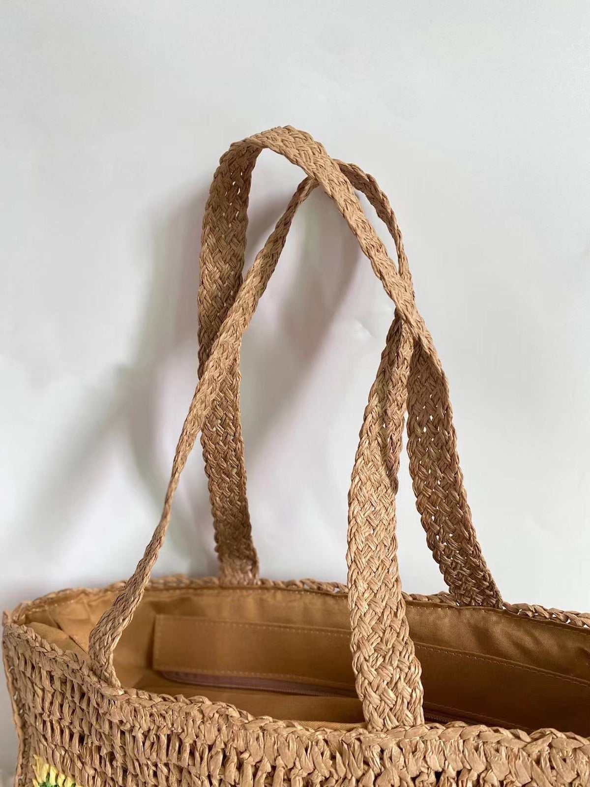 Women’s Granny Patch Large Straw Summer Tote for Beach, Vacation & Summer Outfits