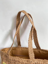 Women’s Granny Patch Large Straw Summer Tote for Beach, Vacation & Summer Outfits
