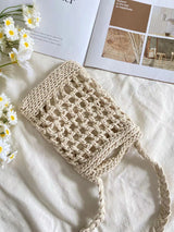 Women’s Crochet Cotton Woven Crossbody Purse for Boho Everyday Style & Gifts