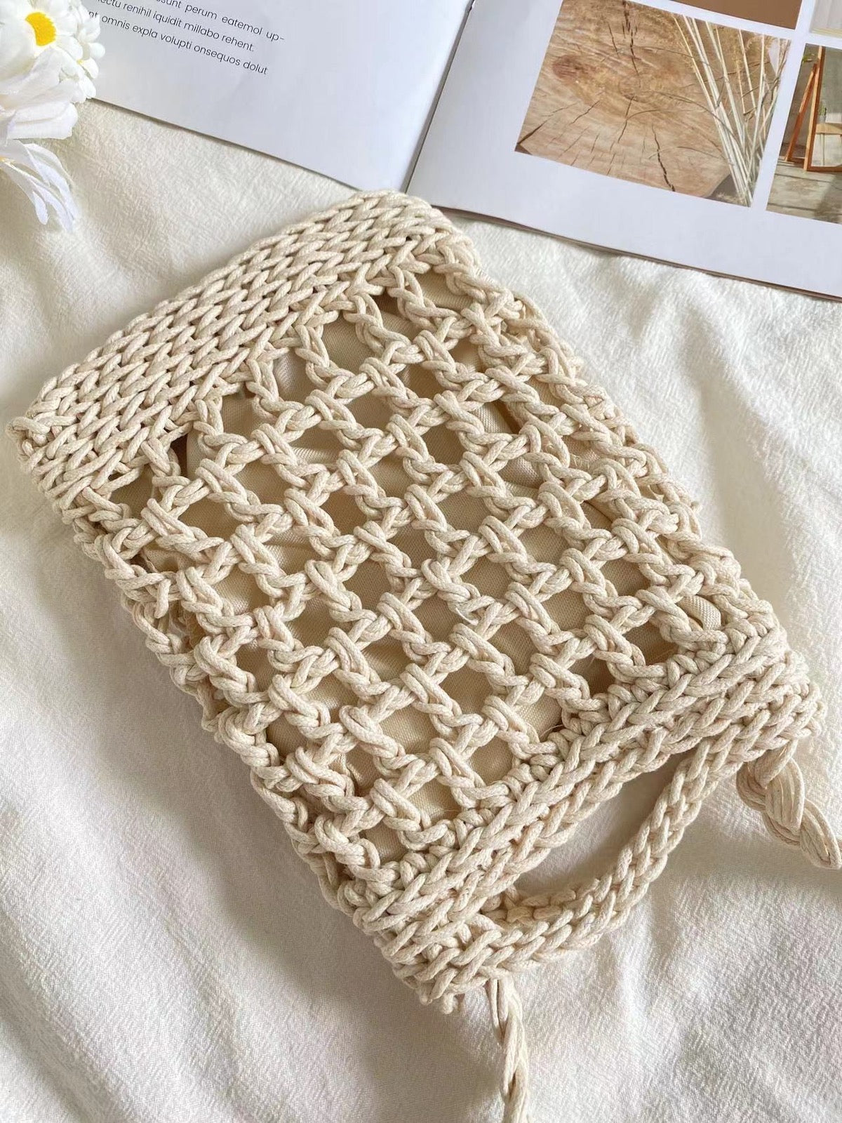 Women’s Crochet Cotton Woven Crossbody Purse for Boho Everyday Style & Gifts