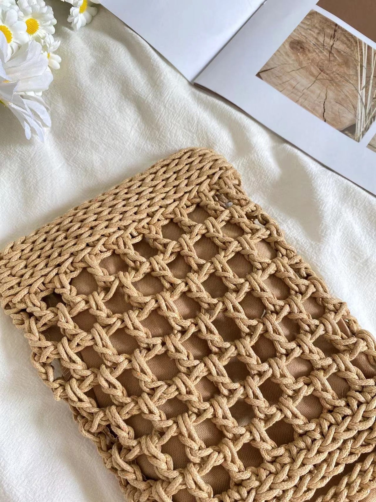 Women’s Crochet Cotton Woven Crossbody Purse for Boho Everyday Style & Gifts