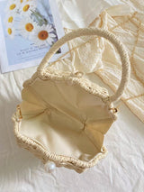 Women’s Summer Straw Shell Shape Shoulder Purse for Beach, Vacation & Summer Outfits