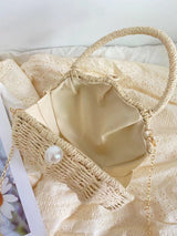 Women’s Summer Straw Shell Shape Shoulder Purse for Beach, Vacation & Summer Outfits