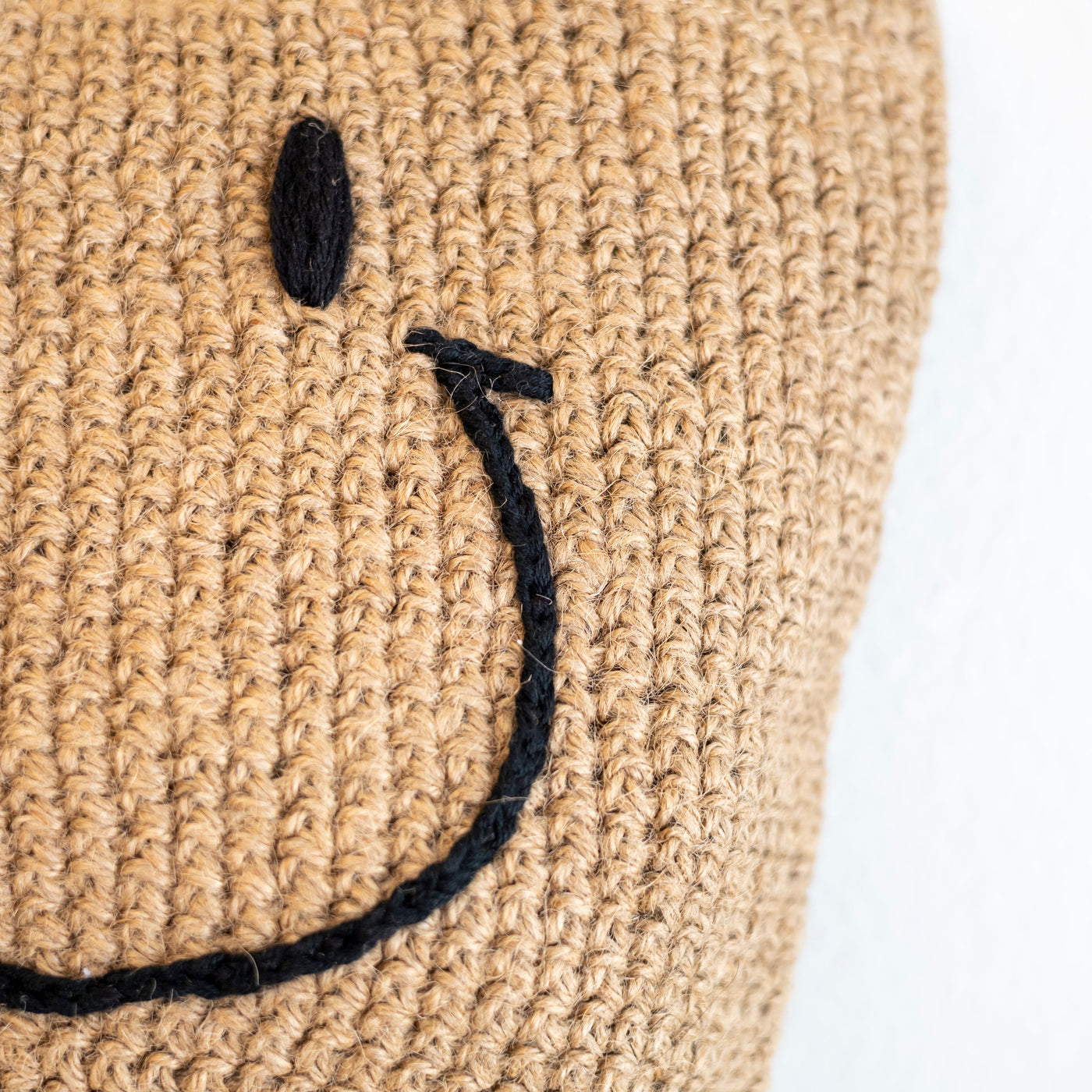 Women’s Straw Twine Woven Smiley Face Bag Purse for Beach, Vacation & Summer Outfits
