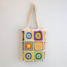 Women’s Crochet Cotton Handmade Granny Square Shoulder Tote Bag for Boho Everyday Style & Gifts