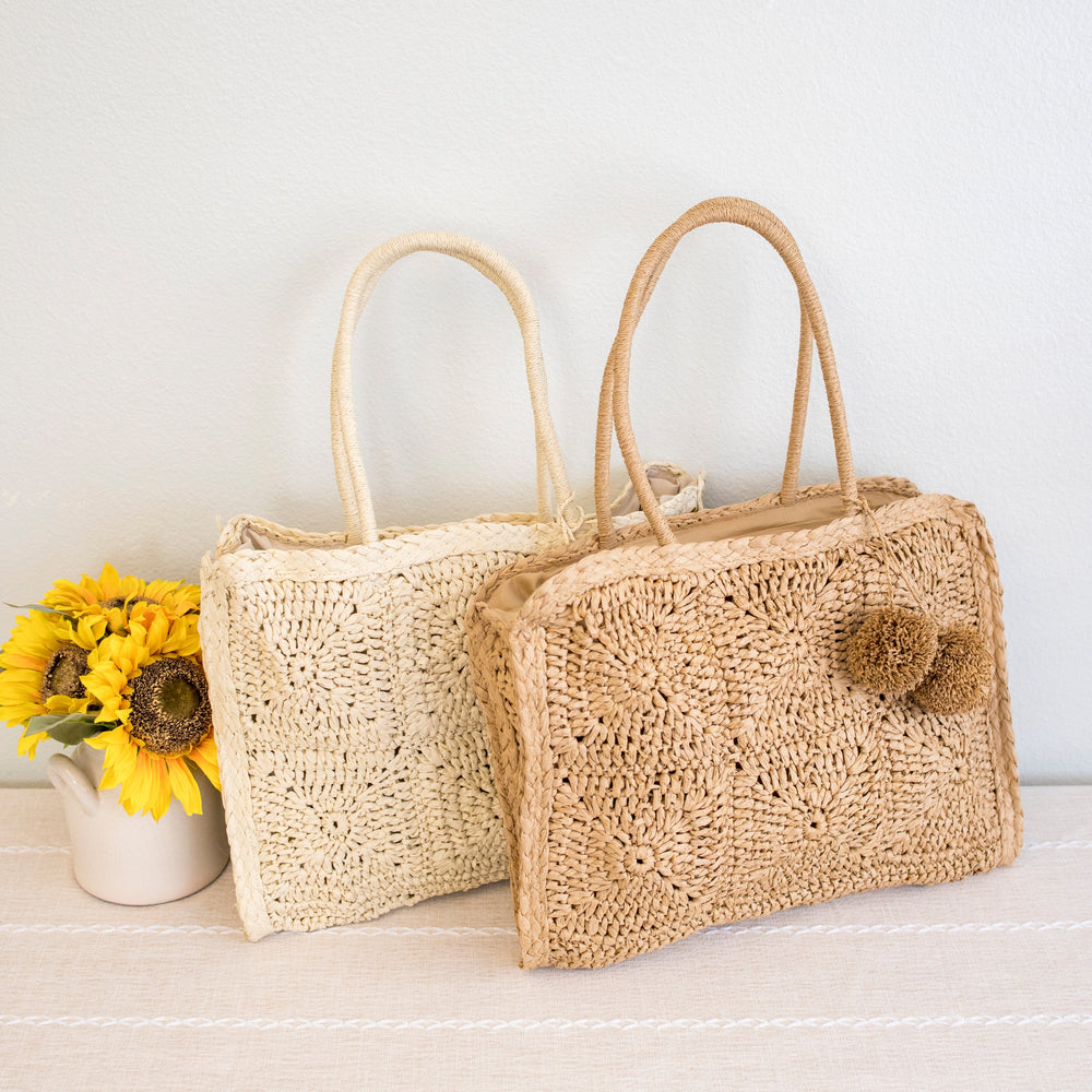 Women’s Large Straw Summer Tote for Beach, Vacation & Summer Outfits