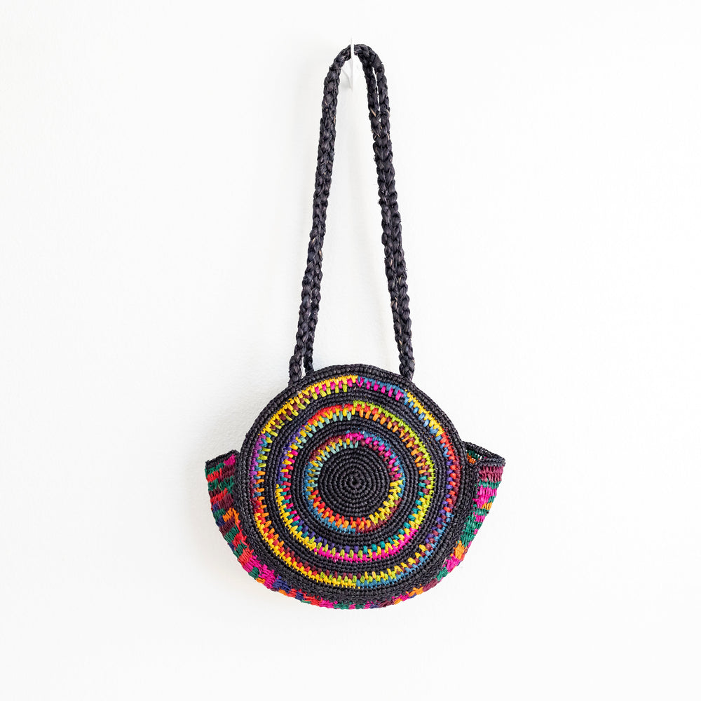 Women’s Round Raffia Woven Shoulder Bag Tote Bag for Beach, Vacation & Summer Outfits