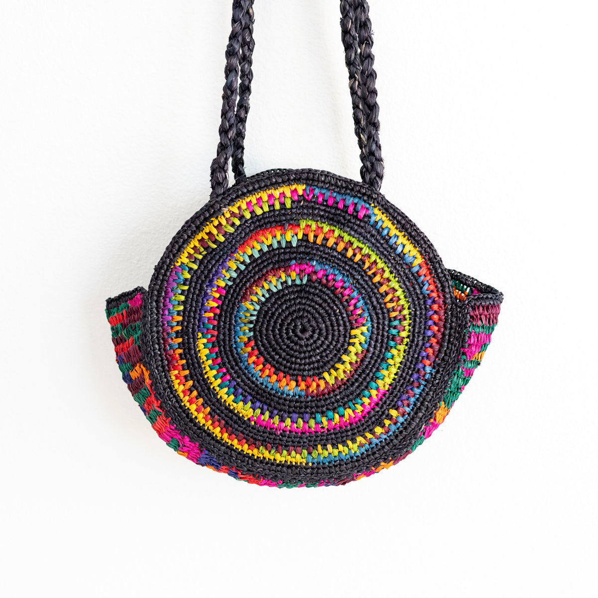 Women’s Round Raffia Woven Shoulder Bag Tote Bag for Beach, Vacation & Summer Outfits