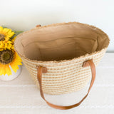 Women’s Straw Summer Basket Tote Bag for Beach, Vacation & Summer Outfits