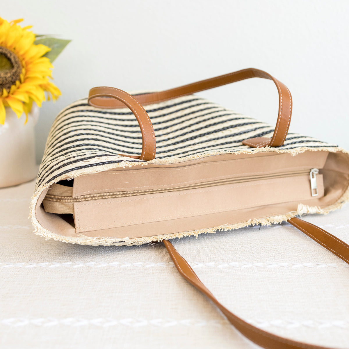 Women’s Straw Summer Basket Tote Bag for Beach, Vacation & Summer Outfits