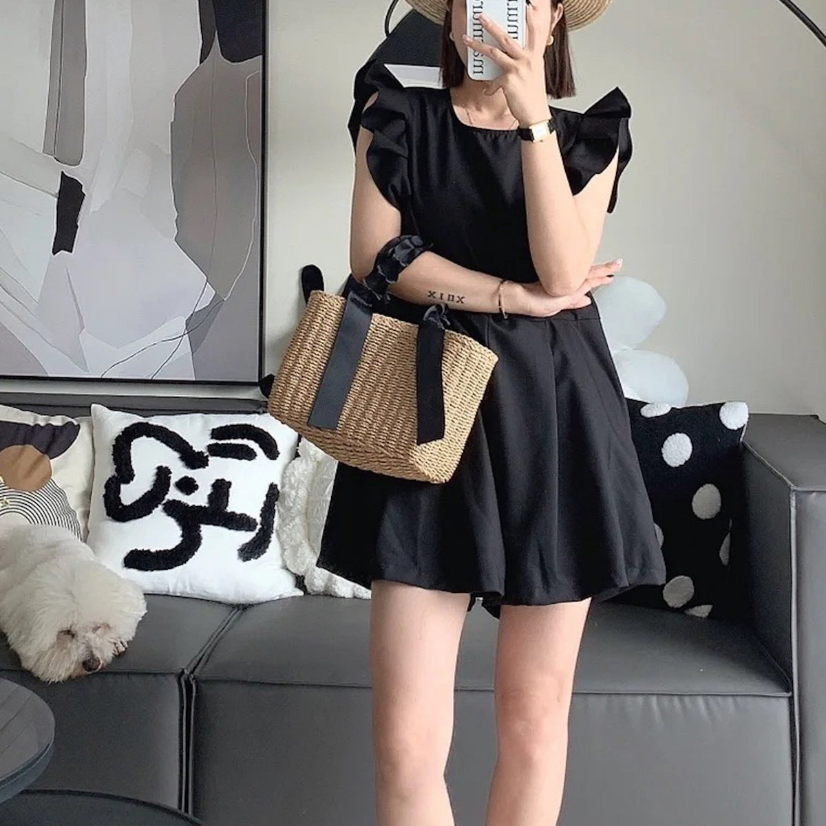 Women’s Summer Straw Beach Basket Handbag for Beach, Vacation & Summer Outfits