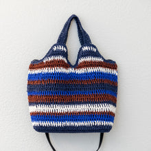 Handgefertigte gestreifte Stroh-Strandtasche für Damen – für Strand, Urlaub und Sommer-Outfits