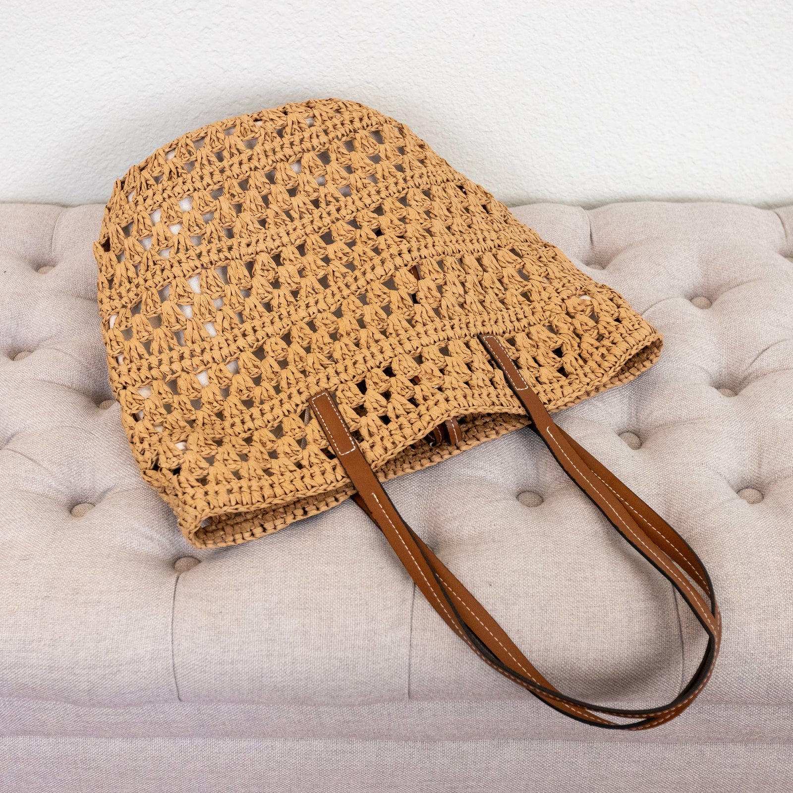 Women’s Beach Straw Woven Tote Bag for Beach, Vacation & Summer Outfits
