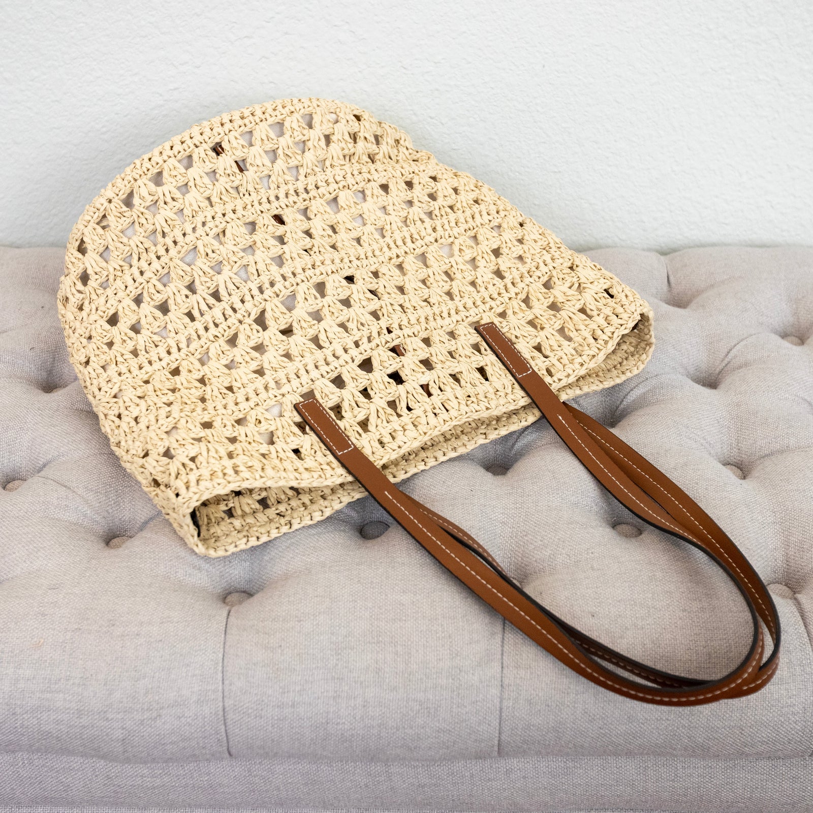 Women’s Beach Straw Woven Tote Bag for Beach, Vacation & Summer Outfits