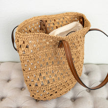 Strandtasche aus Strohgeflecht für Damen für Strand, Urlaub und Sommer-Outfits