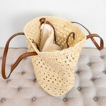 Strandtasche aus Strohgeflecht für Damen für Strand, Urlaub und Sommer-Outfits