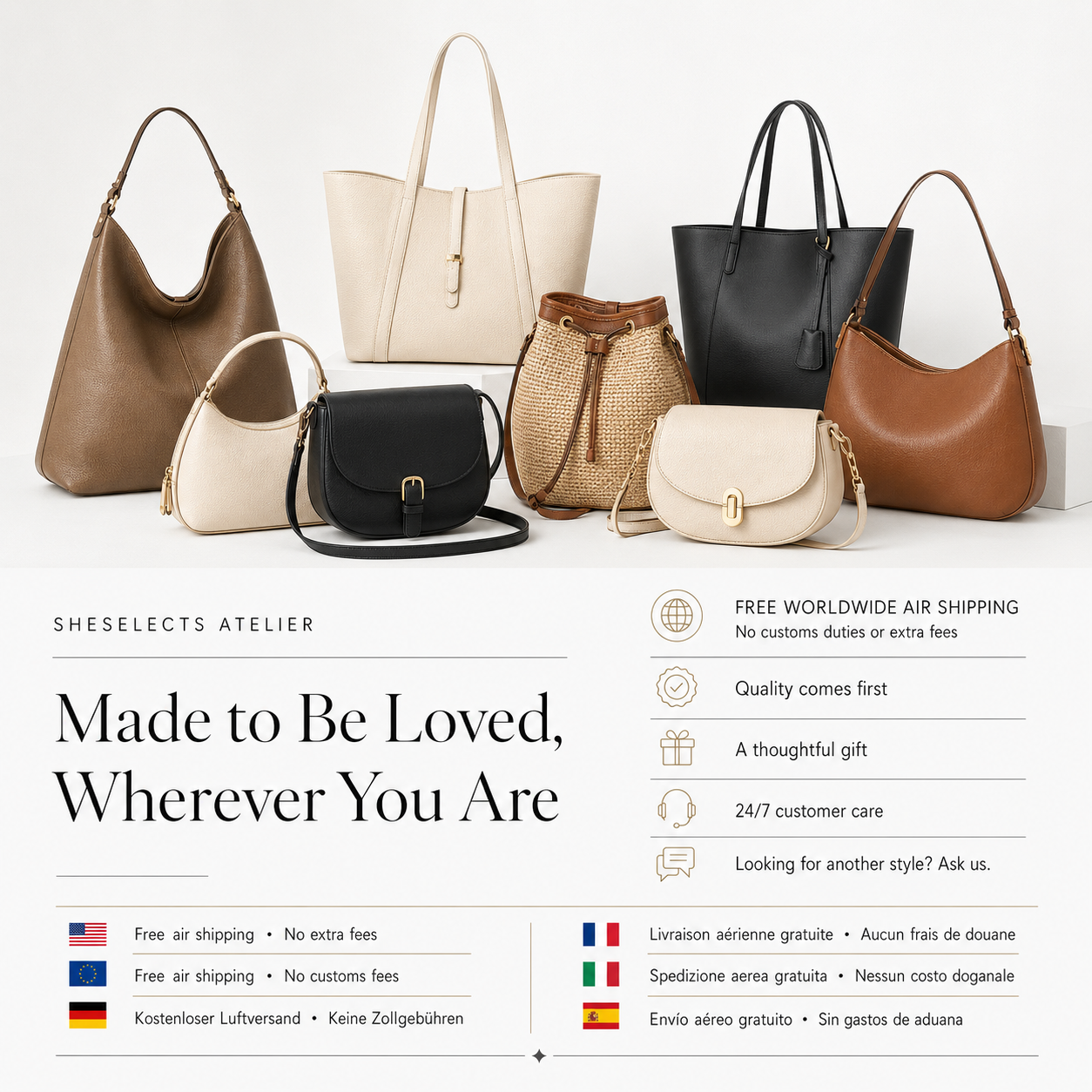 Woven Straw Square-Lock Crossbody Bag, Structured Fall Purse