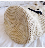 Women’s Cotton Knit Smiley Face Shoulder Bag Purse for Boho Everyday Style & Gifts