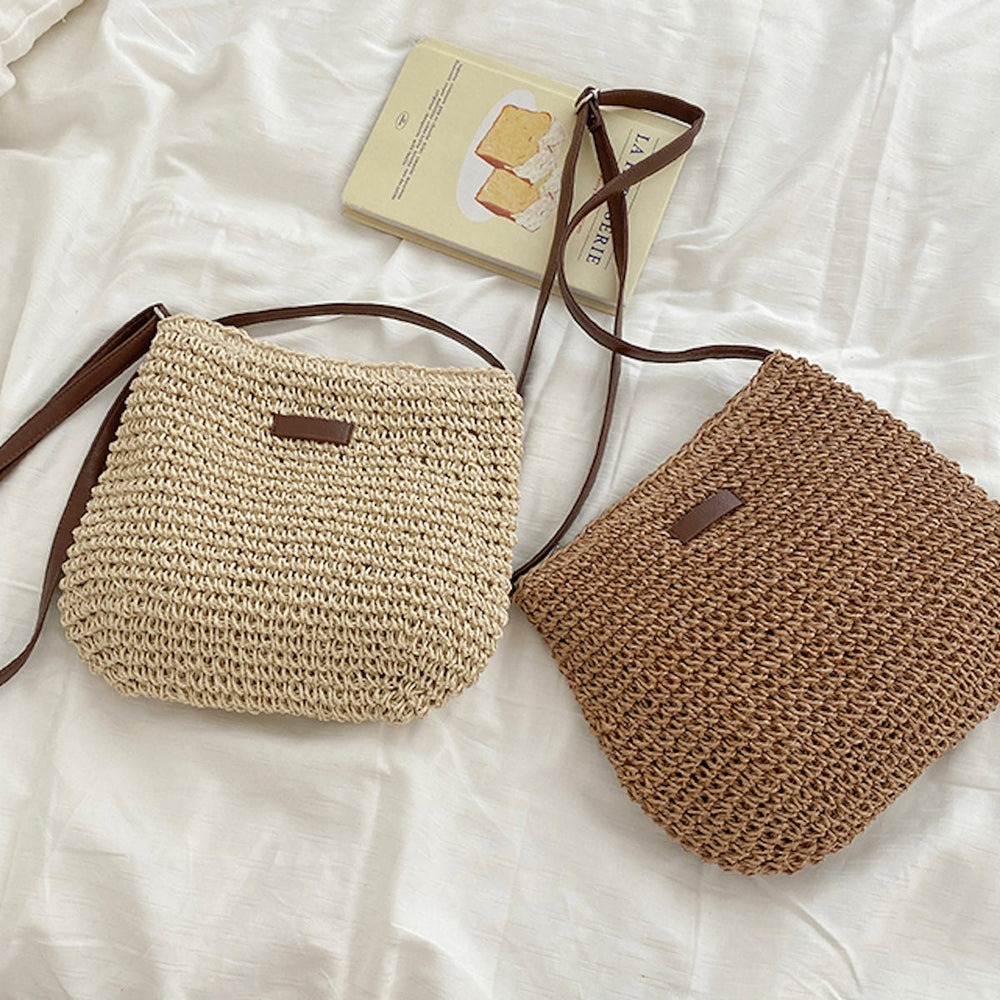 Women’s Straw Woven Crossbody Bag for Beach, Vacation & Summer Outfits