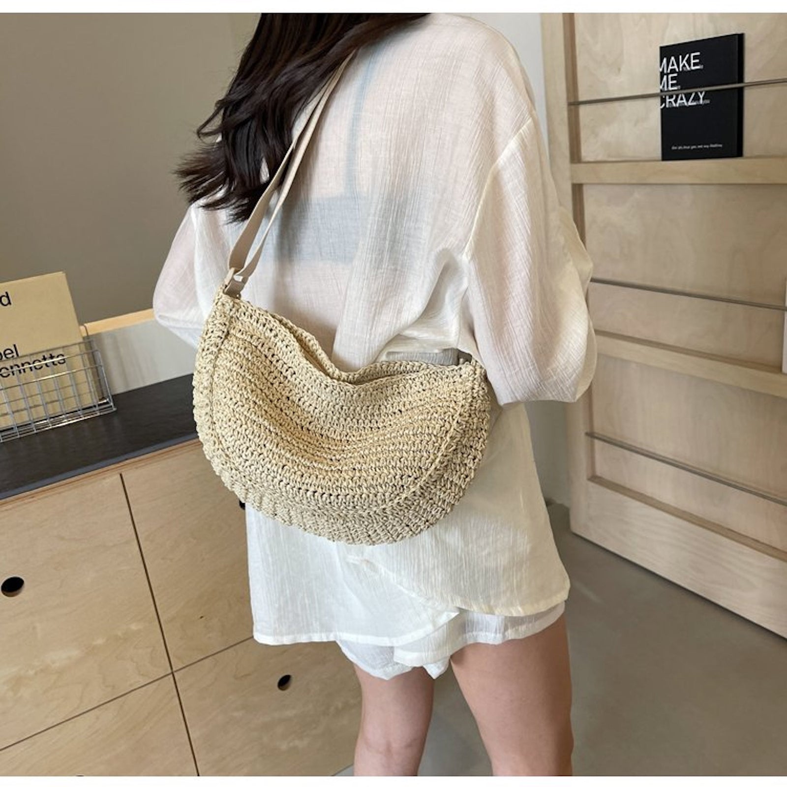 Women’s Straw Woven Crossbody Bag for Beach, Vacation & Summer Outfits