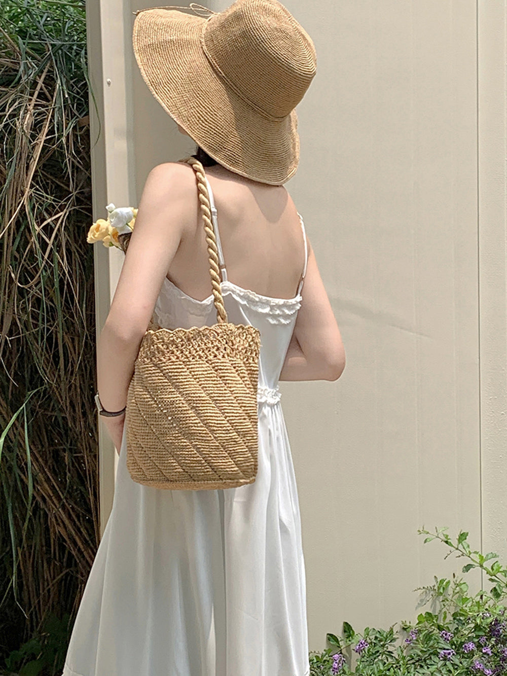 Damen Basttasche für Strand, Urlaub & Sommer-Outfits